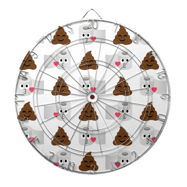 Emoji und Toilettenpapier gekackt Dartscheibe (vorne)