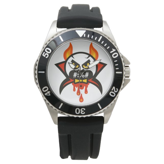 Emoji Wahnsinn Armbanduhr (Vorderseite)