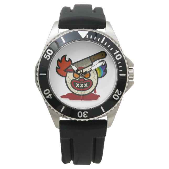Emoji Wahnsinn Armbanduhr (Vorderseite)