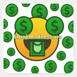 Emoji-Wahnsinn Quadratischer Aufkleber