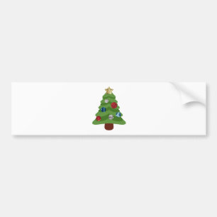 Emoji-Weihnachtsbaum Autoaufkleber
