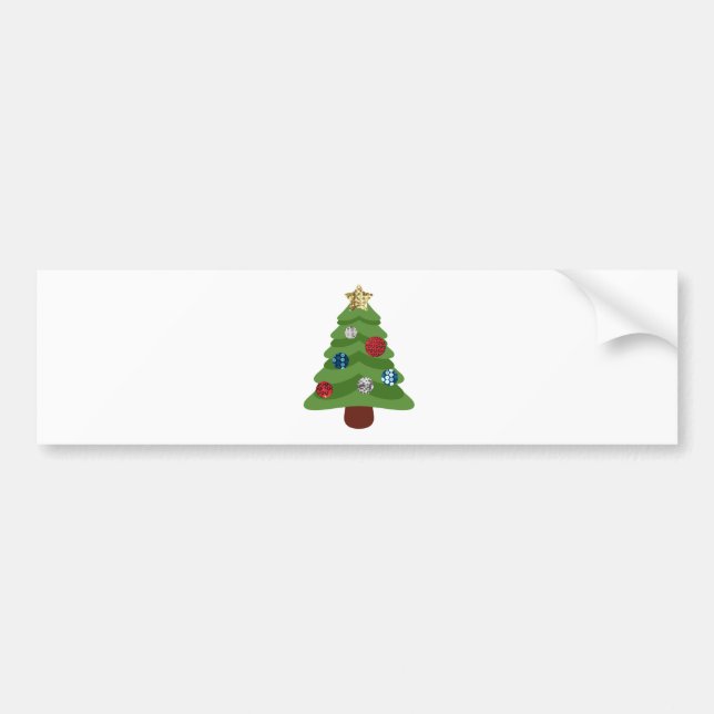 Emoji-Weihnachtsbaum Autoaufkleber (Vorne)