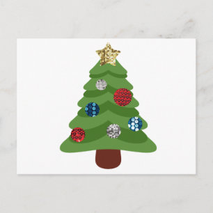 Emoji-Weihnachtsbaum Feiertagspostkarte