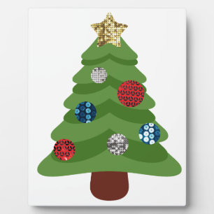 Emoji Weihnachtsbaum Fotoplatte