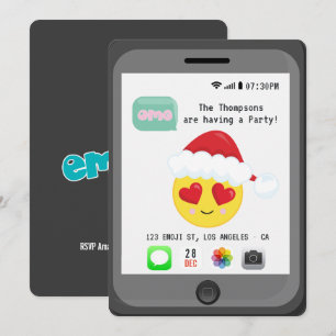 Emoji-Weihnachtsfeier Einladung