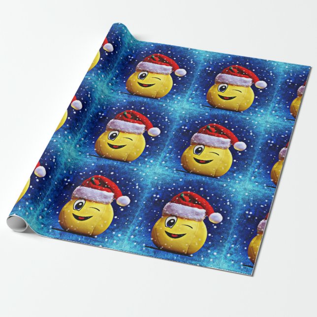 Emoji WeihnachtsPackpapier Geschenkpapier (Ungerollt)