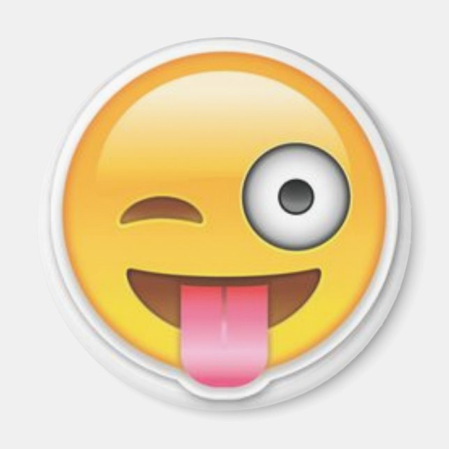 Emoji wink magnet (Vorne)