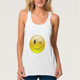 Emoji wink Tank Top