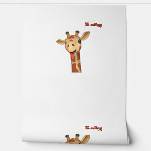 Emoji winken Zunge aus Giraffe Gesicht Tapete