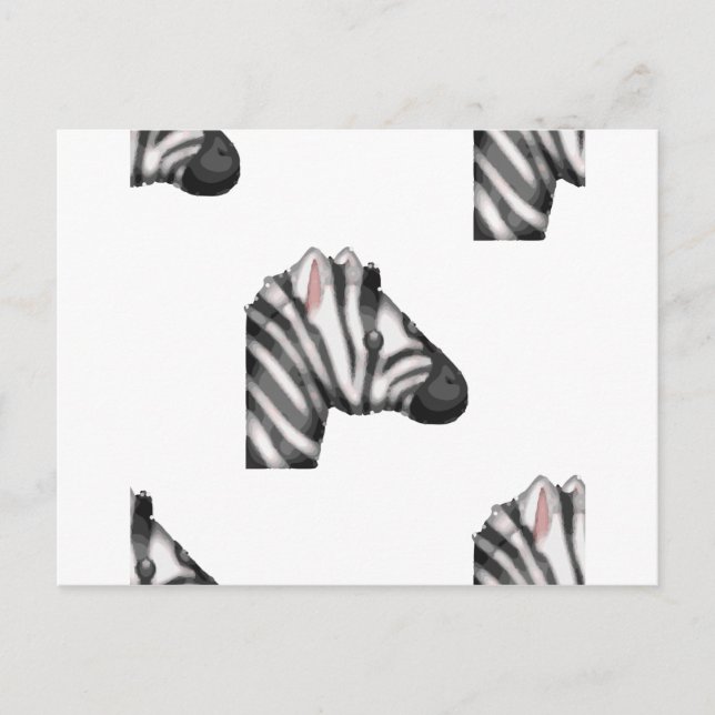 Emoji Zebra Postkarte (Vorderseite)