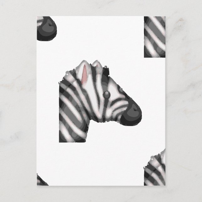 Emoji Zebra Postkarte (Vorderseite)