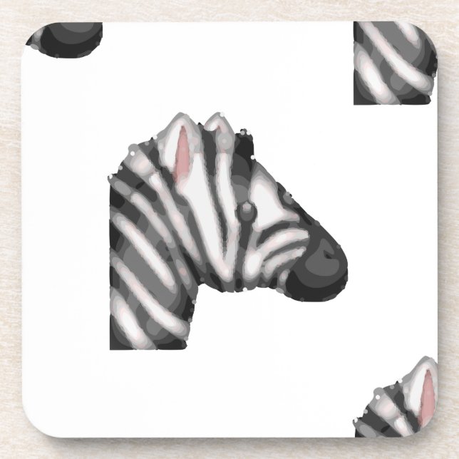 Emoji Zebra Untersetzer (Vorderseite)
