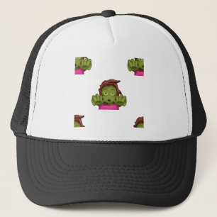 Emoji-Zombie-Frau Truckerkappe