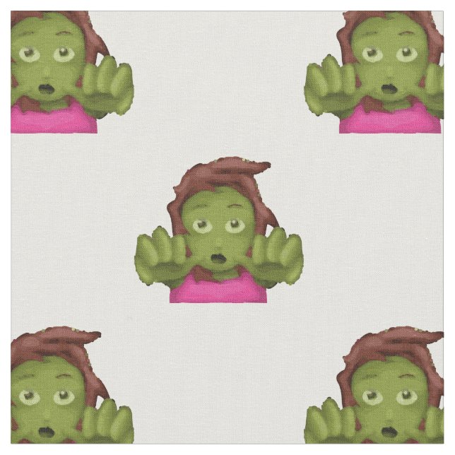 Emoji Zombie Stoff (Nahaufnahme)