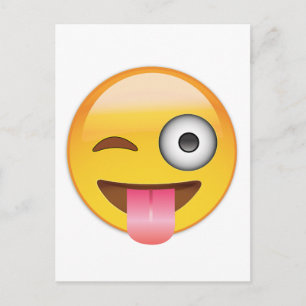 Emoji - Zunge Postkarte