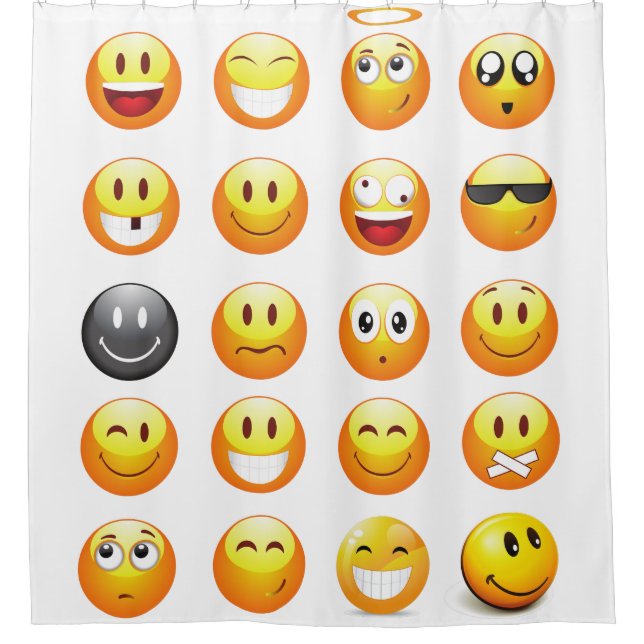 Emojis Duschvorhang Bad (Vorderseite)
