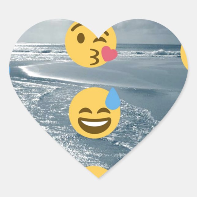 Emojis Herz-Aufkleber (Vorderseite)