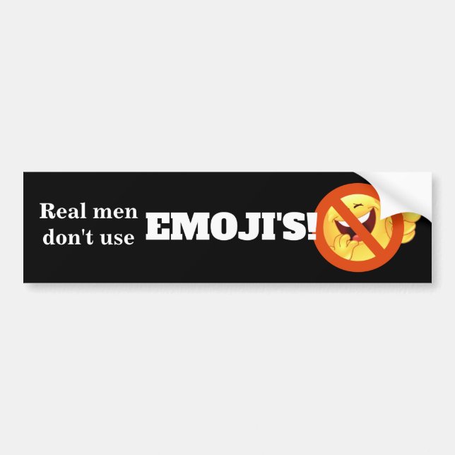 Emojis Männer benutzen nicht Autoaufkleber (Vorne)