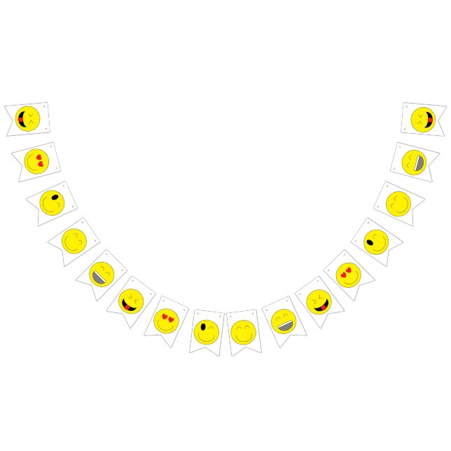 Emojis Party-Flaggen-Fahne Wimpelkette (Alle)