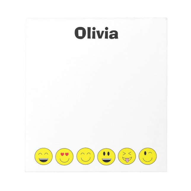 Emojis Personalisiert Notepad Notizblock (Vorderseite)