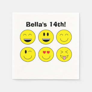 "Emojis" personalisierte Papierservietten