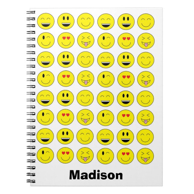 "Emojis" personalisiertes Notizbuch Notizblock (Vorderseite)