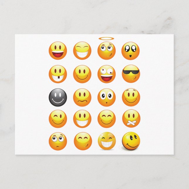 emojis postkarte (Vorderseite)