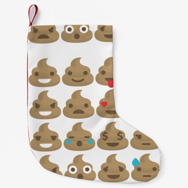 Emojis-Weihnachten-Strumpf gekackt Kleiner Weihnachtsstrumpf (Vorderseite)