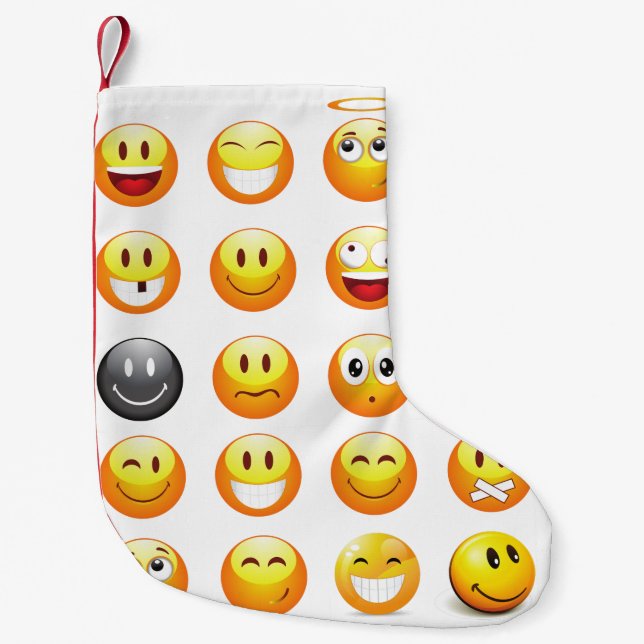 Emojis Weihnachten Strumpf Kleiner Weihnachtsstrumpf (Vorderseite)
