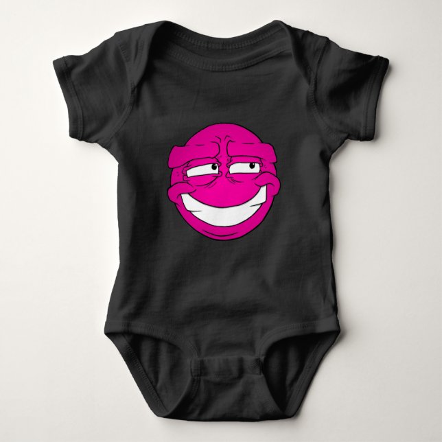 Emote Face Baby Bodysuit Baby Strampler (Vorderseite)