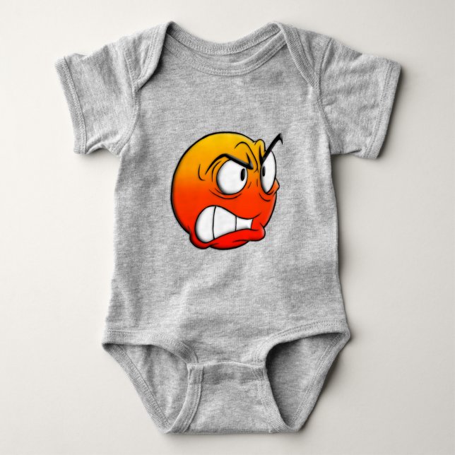 Emote Face Baby Bodysuit Baby Strampler (Vorderseite)