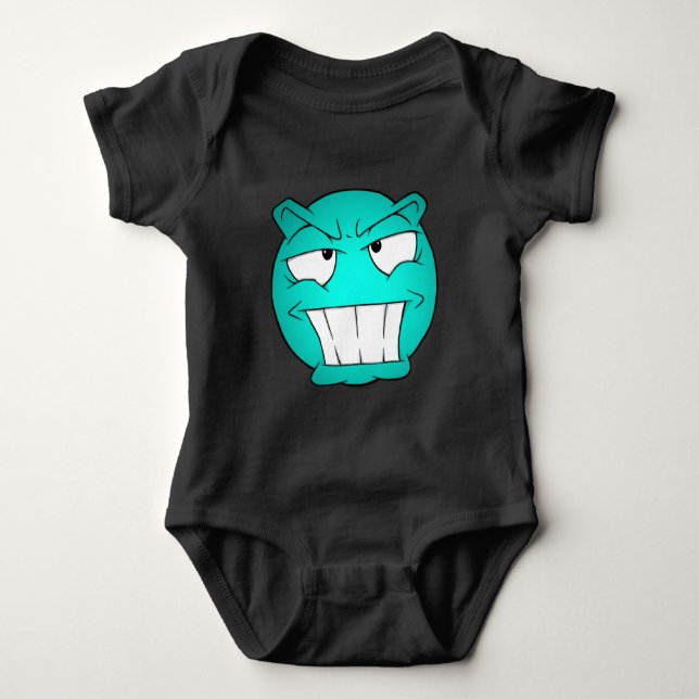 Emote Face Baby Bodysuit Strampler (Vorderseite)