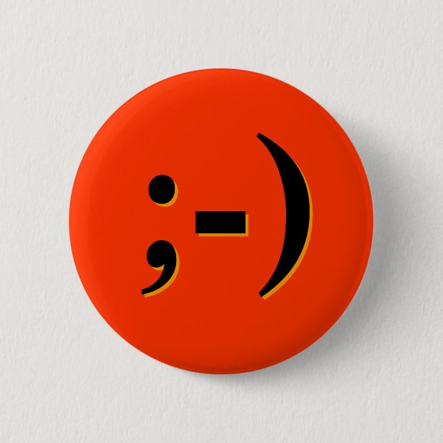 Emote-o-Laterne - orange Button (Vorderseite)