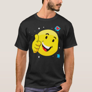 Emote Smile thumbs Emoticon Funny Gesicht T-Shirt