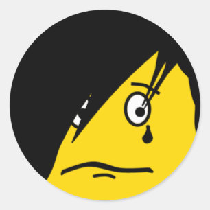 EMOticon-Aufkleber Runder Aufkleber