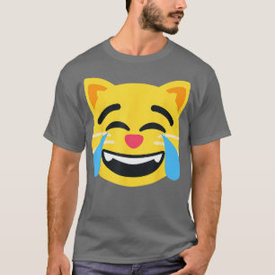 Emoticon Cat Face mit Tränen der Freude T-Shirt