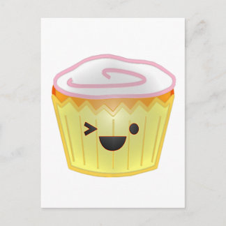 Emoticon Cupcake Postkarte