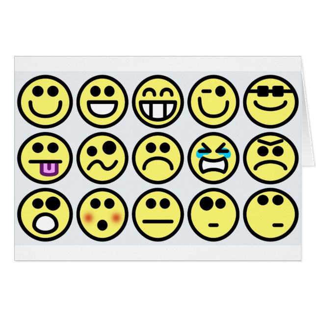 Emoticon-glückliches Gesicht (Vorderseite (Horizontal))