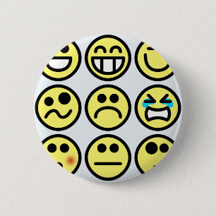 Emoticon-glückliches Gesicht Button