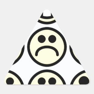 Emoticon-glückliches Gesicht Dreieckiger Aufkleber