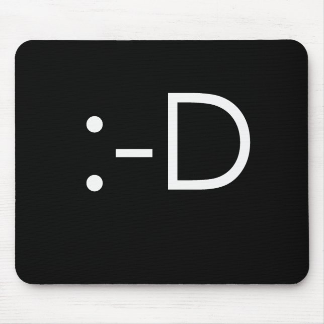 Emoticon - Grinsen Mousepad (Vorne)