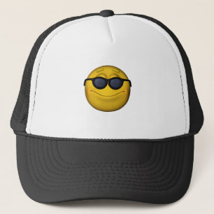 Emoticon mit Sonnenbrille Truckerkappe