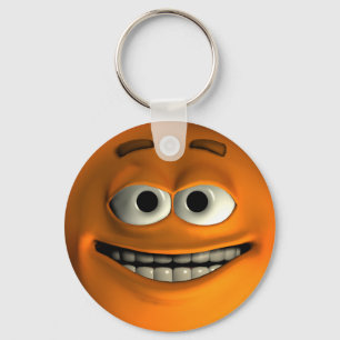 Emoticon Orange Schlüsselanhänger