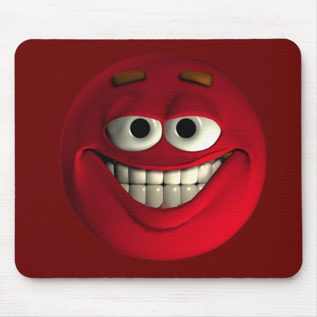 Emoticon Red Mousepad (Vorne)