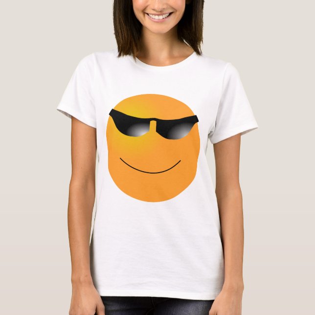 Emoticon-Sonnenbrille T-Shirt (Vorderseite)