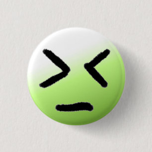 Emoticon-verärgertes Grün Button