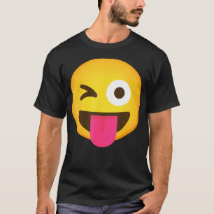 Emoticon Winking Gesicht mit festgeklemmter Zunge  T-Shirt