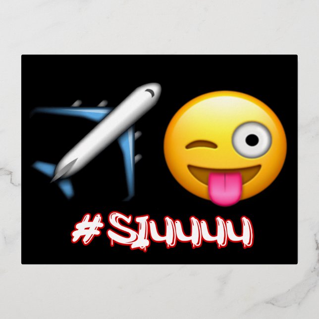 Emoticons Folien Feiertagspostkarte (Vorderseite)