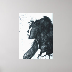 Emotion Canvas Print - Schwarz-Weiß-Malerei Leinwanddruck