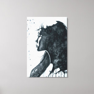 Emotion Canvas Print - Schwarz-Weiß-Malerei Leinwanddruck